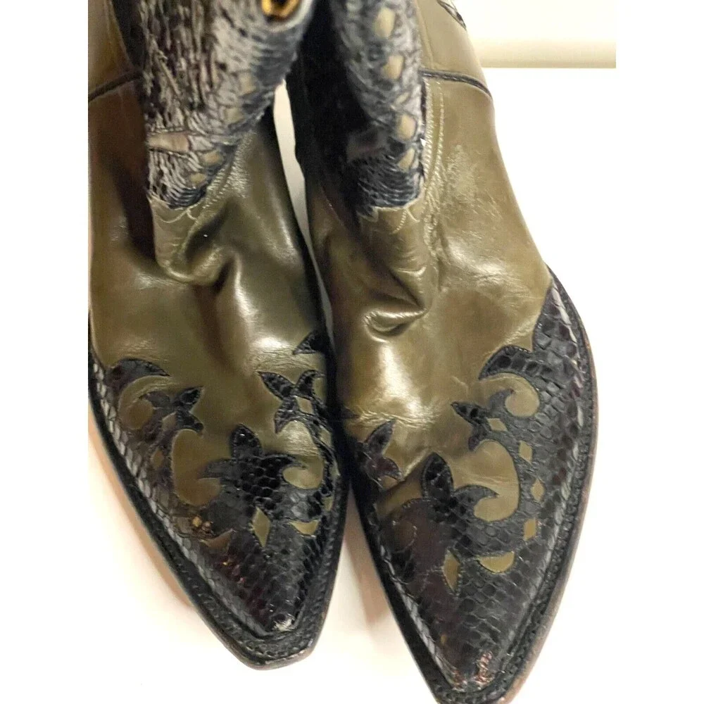 DIOR cowboy Snakeskin boots EXTREMELY RARE. Authentic Galliano 2005-era. - Picture 10 of 12